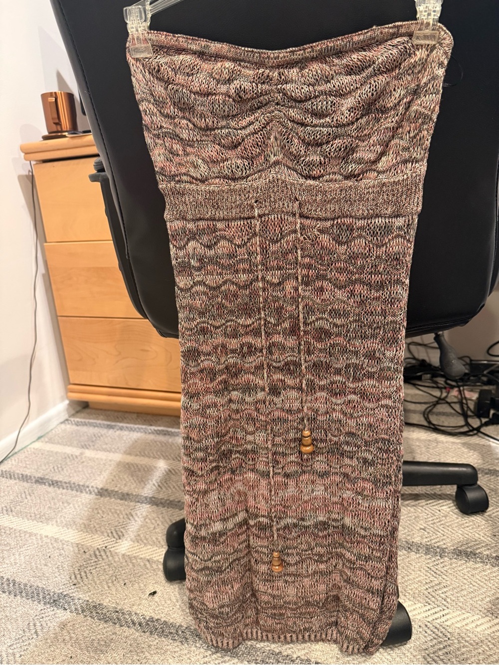 Knit Maxi Tube Skirt in Heathered Rose